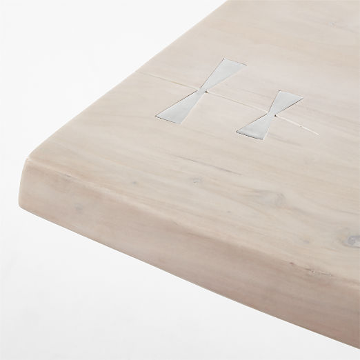 Landscape 95" Rectangular White Washed Wood Dining Table