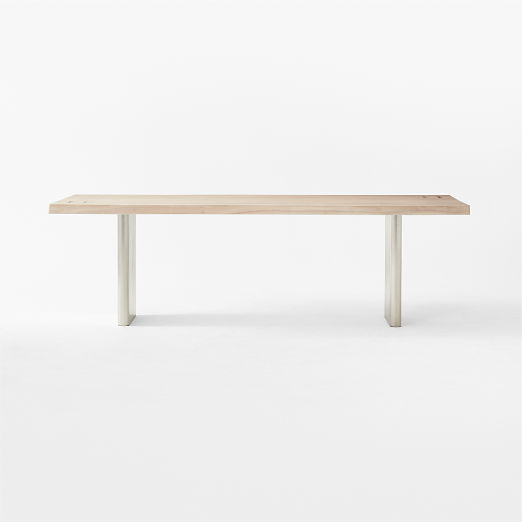 Landscape 95" Rectangular White Washed Wood Dining Table