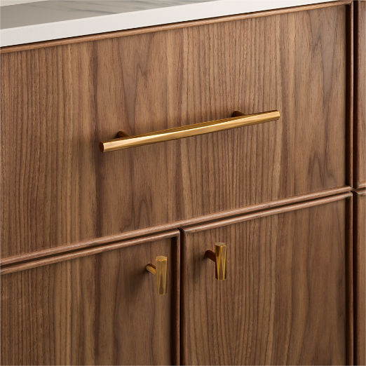 Lang Aged Brass Cabinet Handle 6"