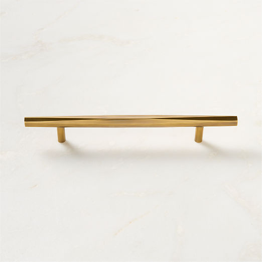 Lang Aged Brass Cabinet Handle 6"