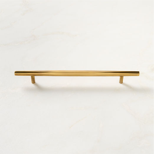 Lang Aged Brass Cabinet Handle 8"