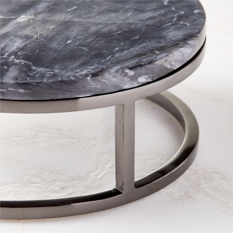 Langley Black Marble Cake Stand/Server Small - image 3 of 5