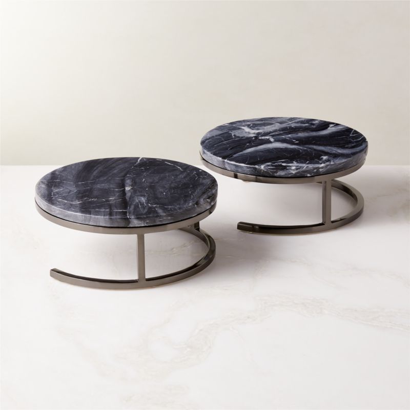 Langley Black Marble Cake Stand/Server Small - image 4 of 5