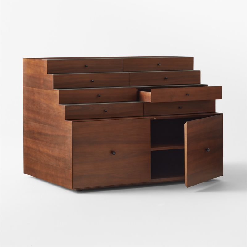 Lanzone 10-Drawer Walnut Storage Cabinet by Gianfranco Frattini - image 8 of 12