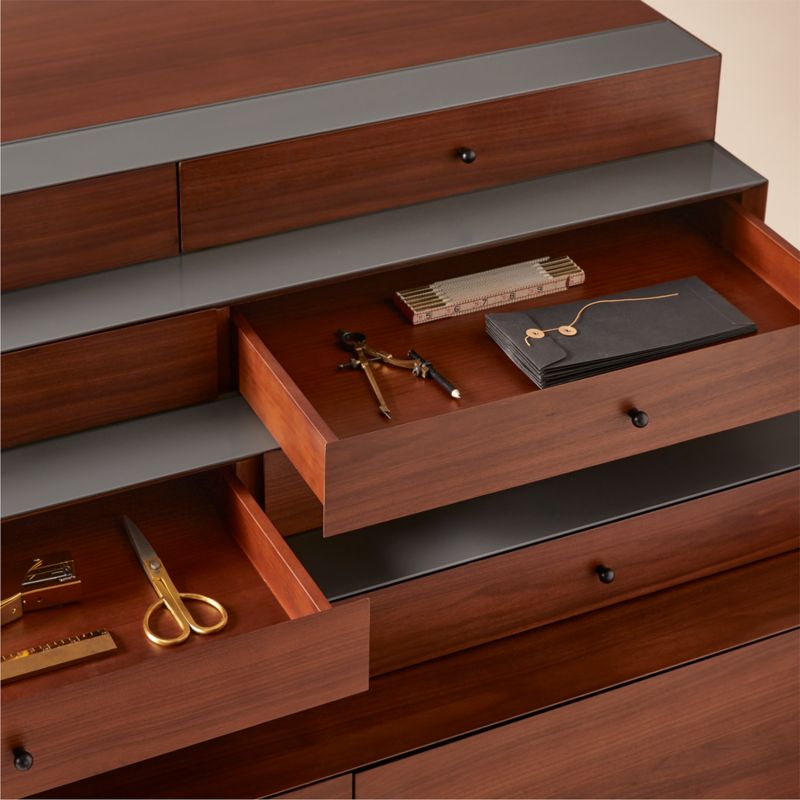 Lanzone 10-Drawer Walnut Storage Cabinet by Gianfranco Frattini - image 5 of 12