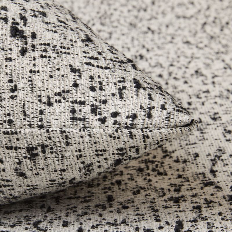Lara Organic Cotton White with Black Boucle Standard Pillow Shams Set of 2 - image 3 of 6