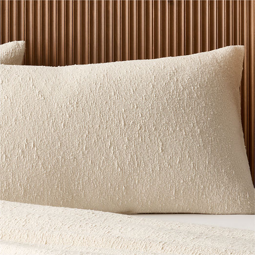 Lara Organic Cotton Warm White Boucle Pillow Shams Set of 2