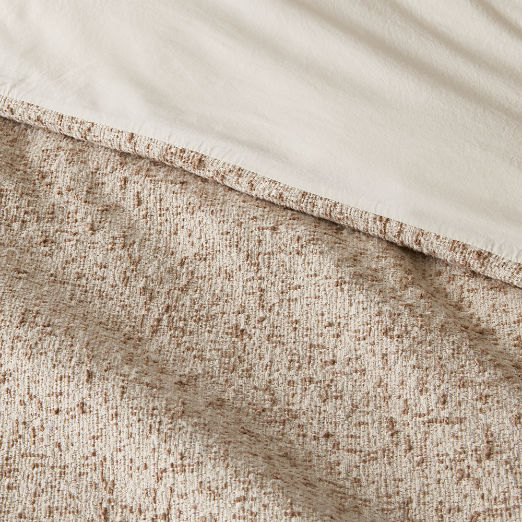 Lara Organic Cotton Light Brown Boucle Full/Queen Duvet Cover