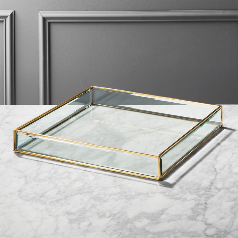 large glass tray