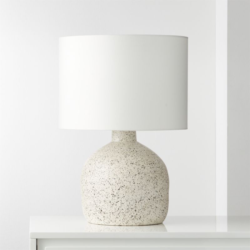 White Ceramic Table Lamp Ping, Large White Ceramic Table Lamp