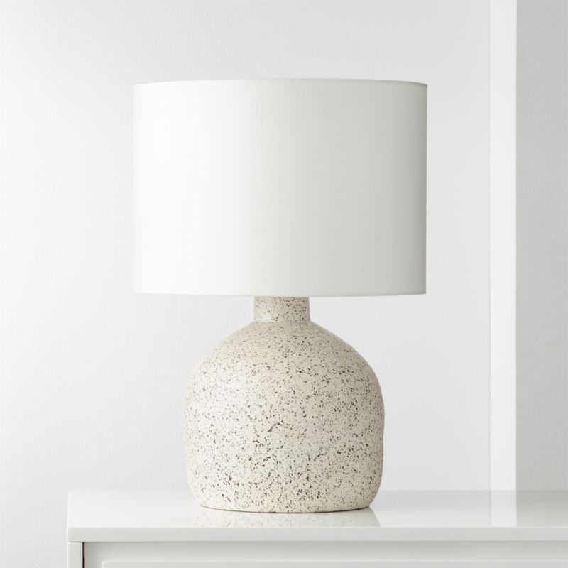 Largo Speckled White Ceramic Table Lamp 