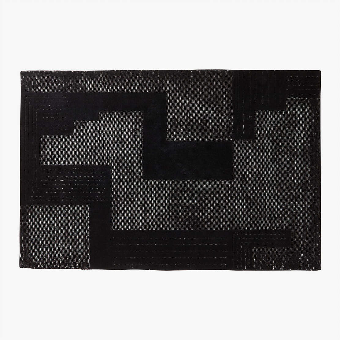 Larso Modern Black Wool Runner Rug 2.5'x8' CB2 Canada