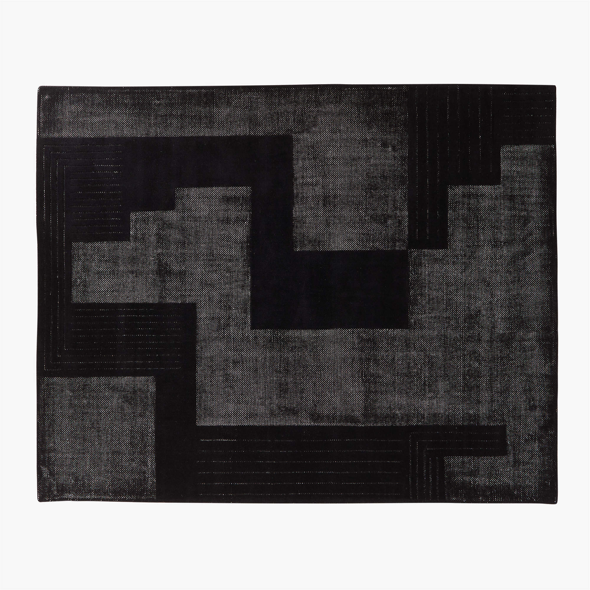 Larso Modern Black Wool Area Rug 8'x10' + Reviews CB2 Canada