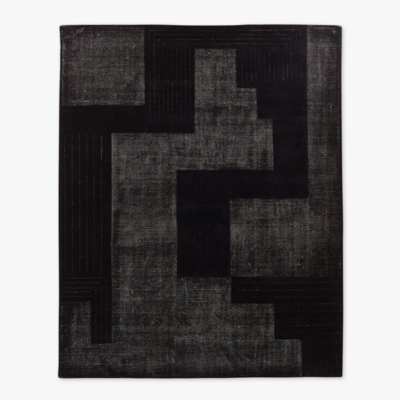 Larso Hand-Tufted Black Wool-Blend Area Rug 9'x12' - image 0 of 7