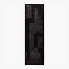 Asti Black and White Hand-Tufted New Zealand Wool Runner Rug 2.5'x8'
