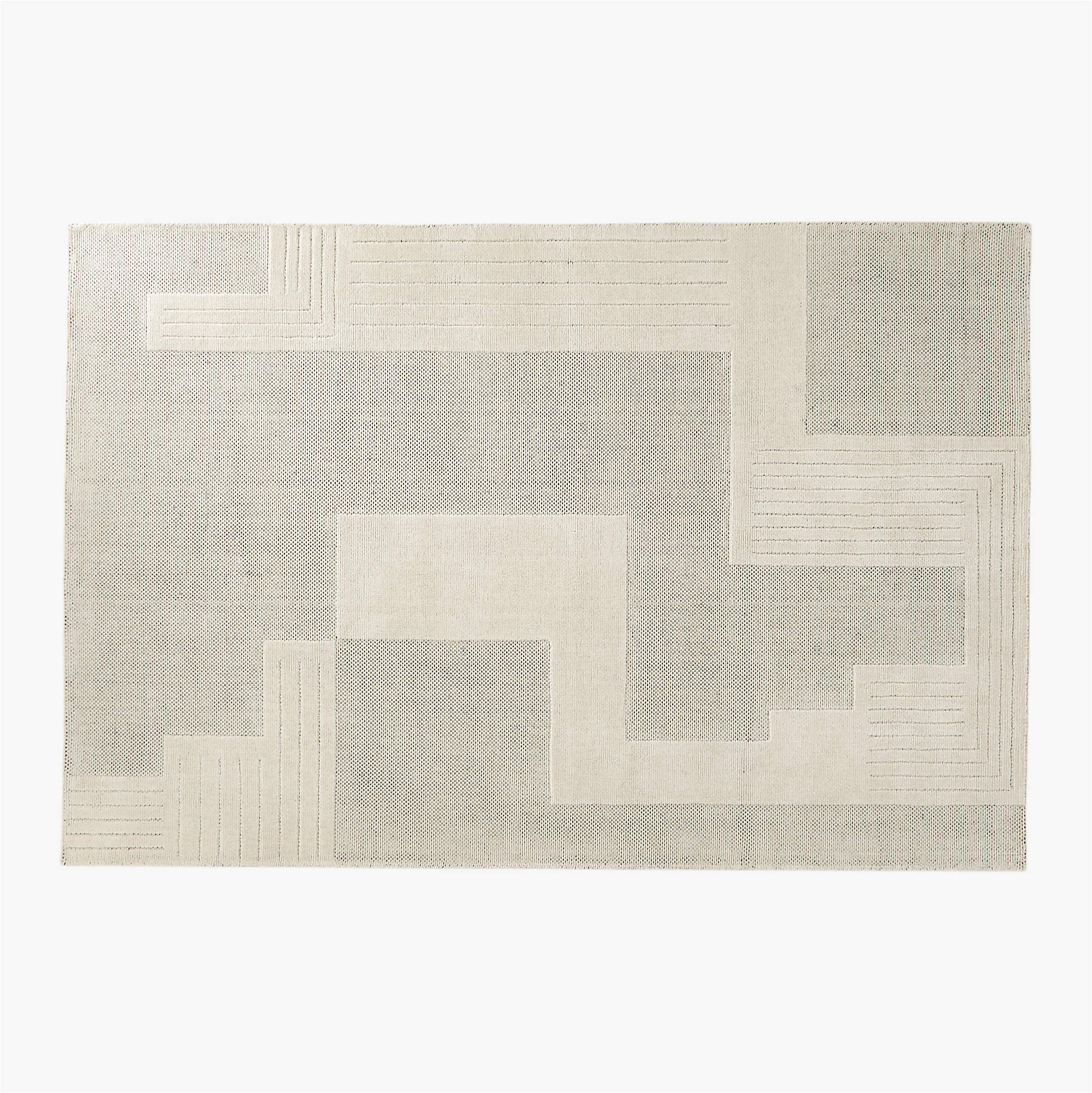 Larso Modern White Wool Area Rug 8'x10' + Reviews | CB2