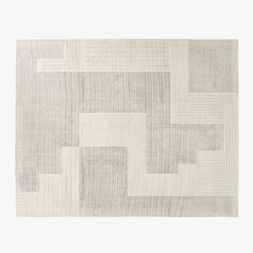 Modern White 8x10 Rugs Indoor and Outdoor Cream and Ivory 8x10 Rugs CB2