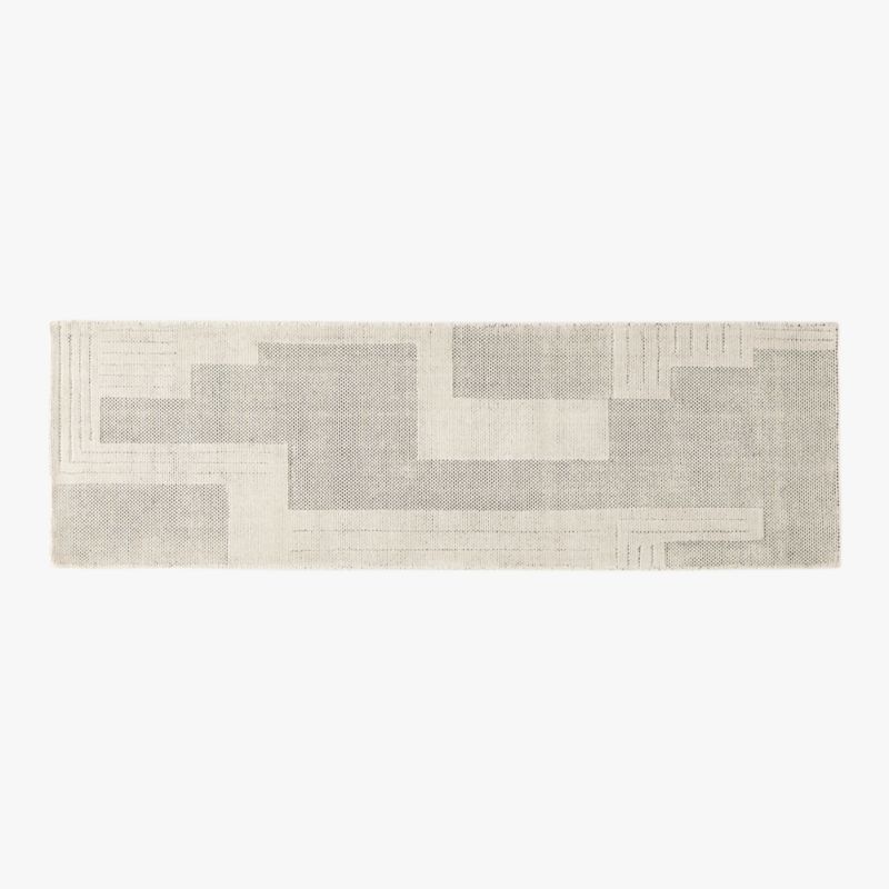 Larso Modern White Wool Runner Rug 2.5'x8' + Reviews | CB2