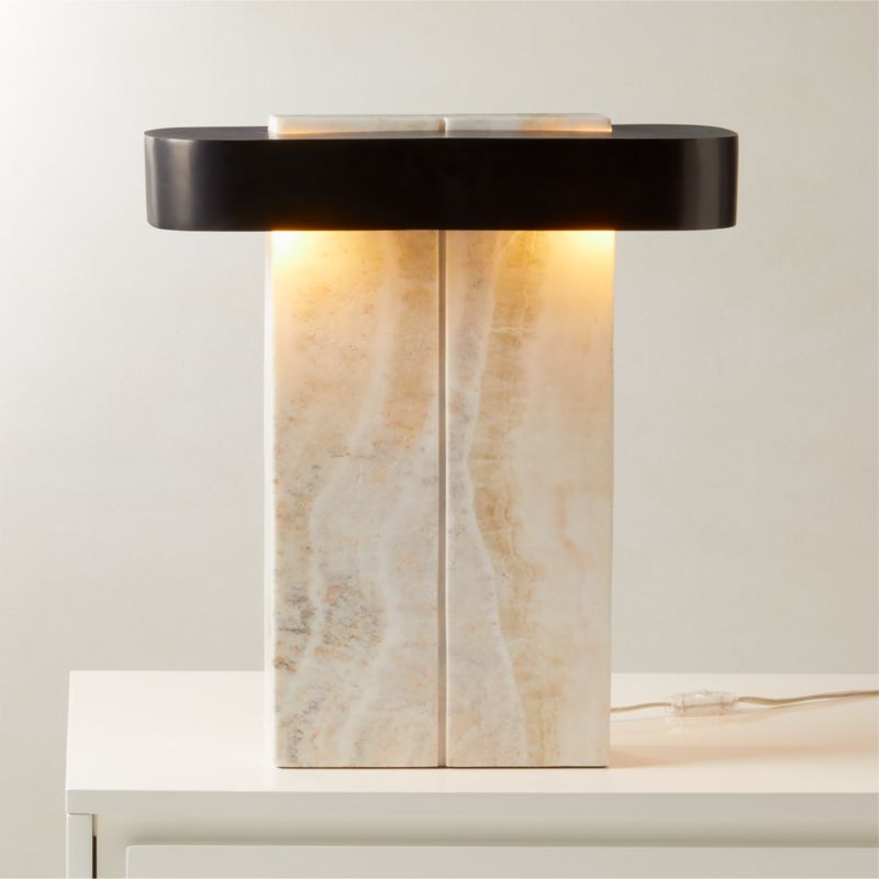 Lastra White Onyx Table Lamp - image 0 of 10