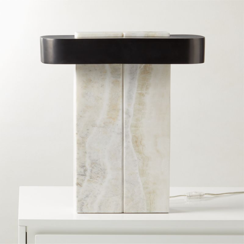 Lastra White Onyx Table Lamp - image 2 of 10