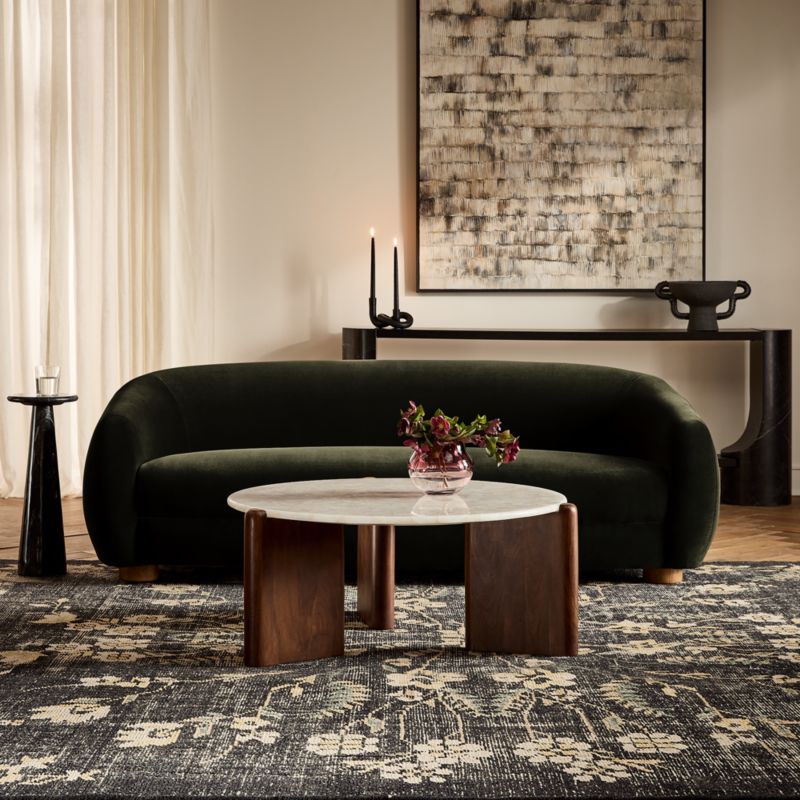 Laszlo 80" Dark Grey Velvet Apartment Sofa - image 4 of 10