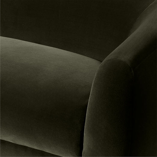 Laszlo 80" Dark Grey Velvet Apartment Sofa