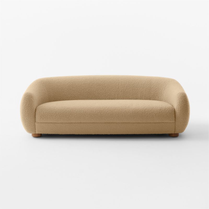 Laszlo 80" Camel Brown Boucle Apartment Sofa - image 5 of 9