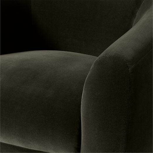 Laszlo Dark Grey Velvet Swivel Chair