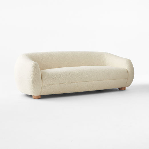 Laszlo 80" Ivory Boucle Apartment Sofa