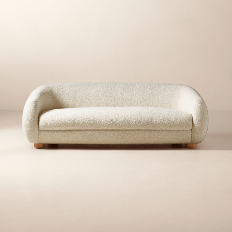 Laszlo 80" Ivory Boucle Apartment Sofa - image 0 of 9