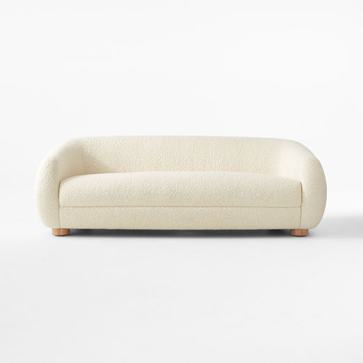 Laszlo 80" Ivory Boucle Apartment Sofa