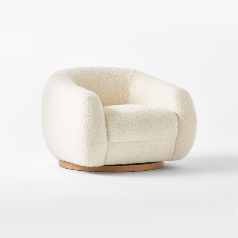 Laszlo Swivel Chair Luca Eclipse by Ross Cassidy + Reviews | CB2