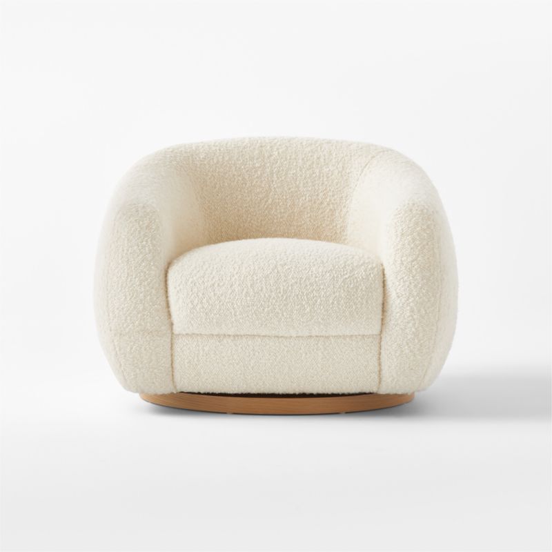 Laszlo Swivel Chair Luca Eclipse by Ross Cassidy + Reviews | CB2