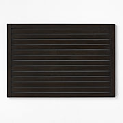 Lateral Black Teak Bath Mat 21.75"x32"