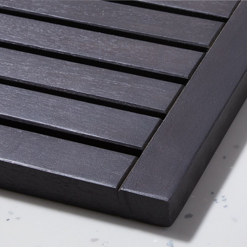 Lateral Black Teak Bath Runner 21"x60" - image 1 of 2