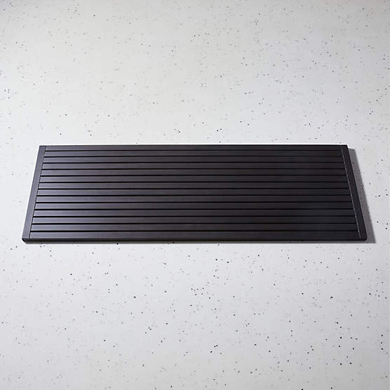 Lateral Natural Teak Bath Mat 21.75"x32" + Reviews CB2 Canada