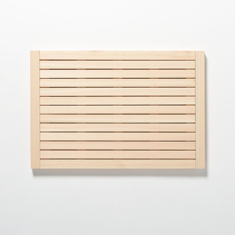 View Lateral Hinoki Wood Bath Mat 21.75"X32" details