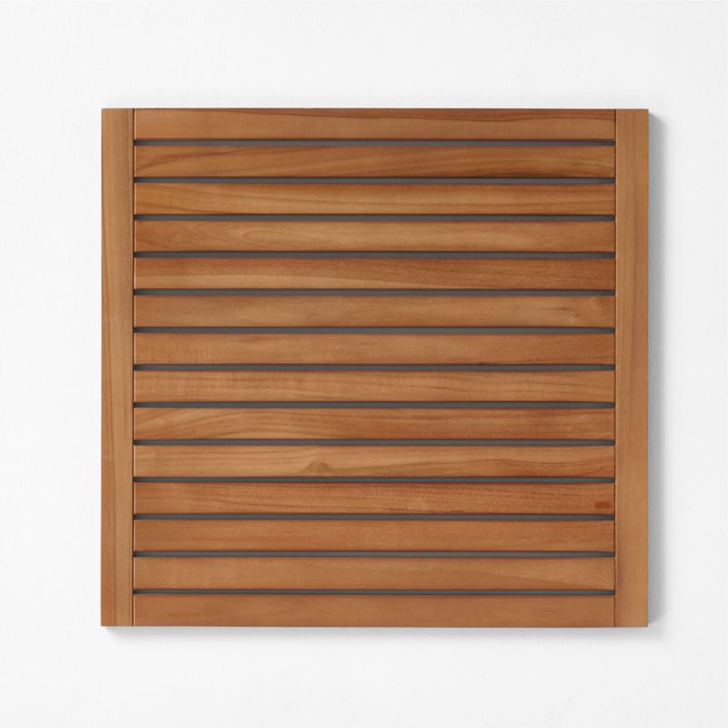 Lateral Natural Teak Bath Mat 21.75"x23" - image 0 of 3