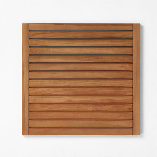 Lateral Natural Teak Bath Mat 21.75"x23"