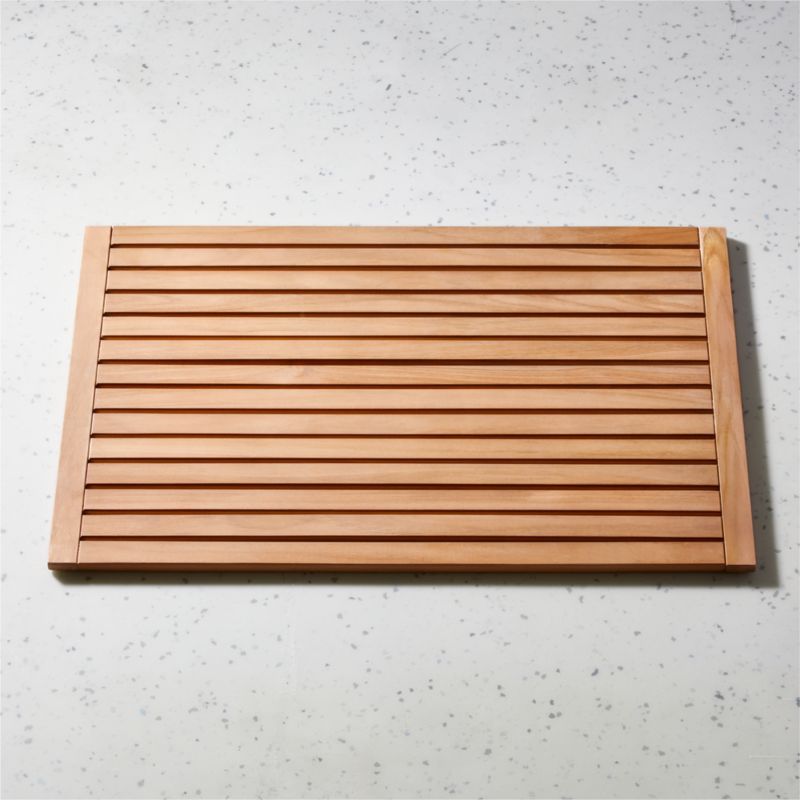 Lateral Natural Teak Bath Mat 21.75"x32" - image 1 of 3