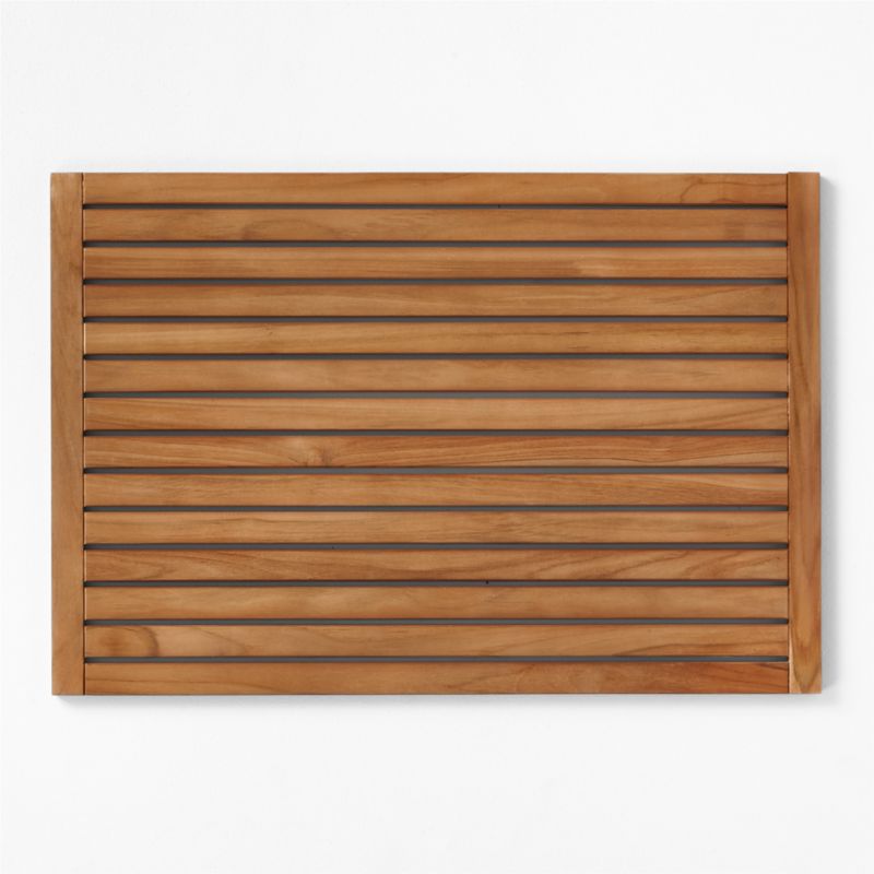 Lateral Natural Teak Bath Mat 21.75"x32" - image 0 of 3