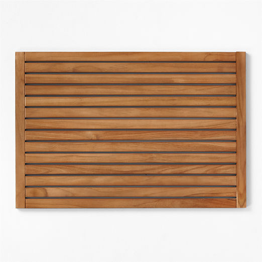 Lateral Natural Teak Bath Mat 21.75"x32"