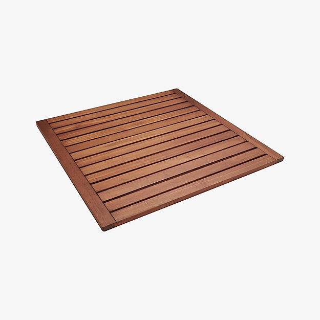 Lateral Teak Natural Bath Mat 21 75 X23 Reviews Cb2