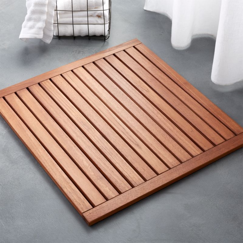 wooden shower mat for inside shower