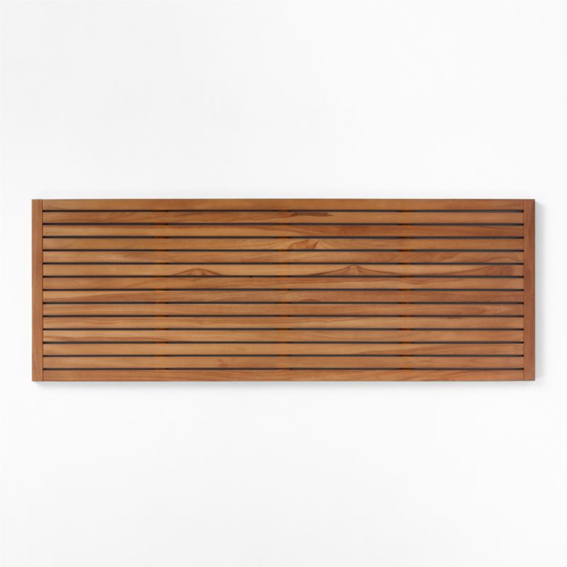 Lateral Natural Teak Bath Runner Rug 21"x60" - image 0 of 3