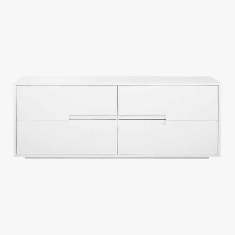 Latitude 4-Drawer High-Gloss White Lacquered Dresser | CB2