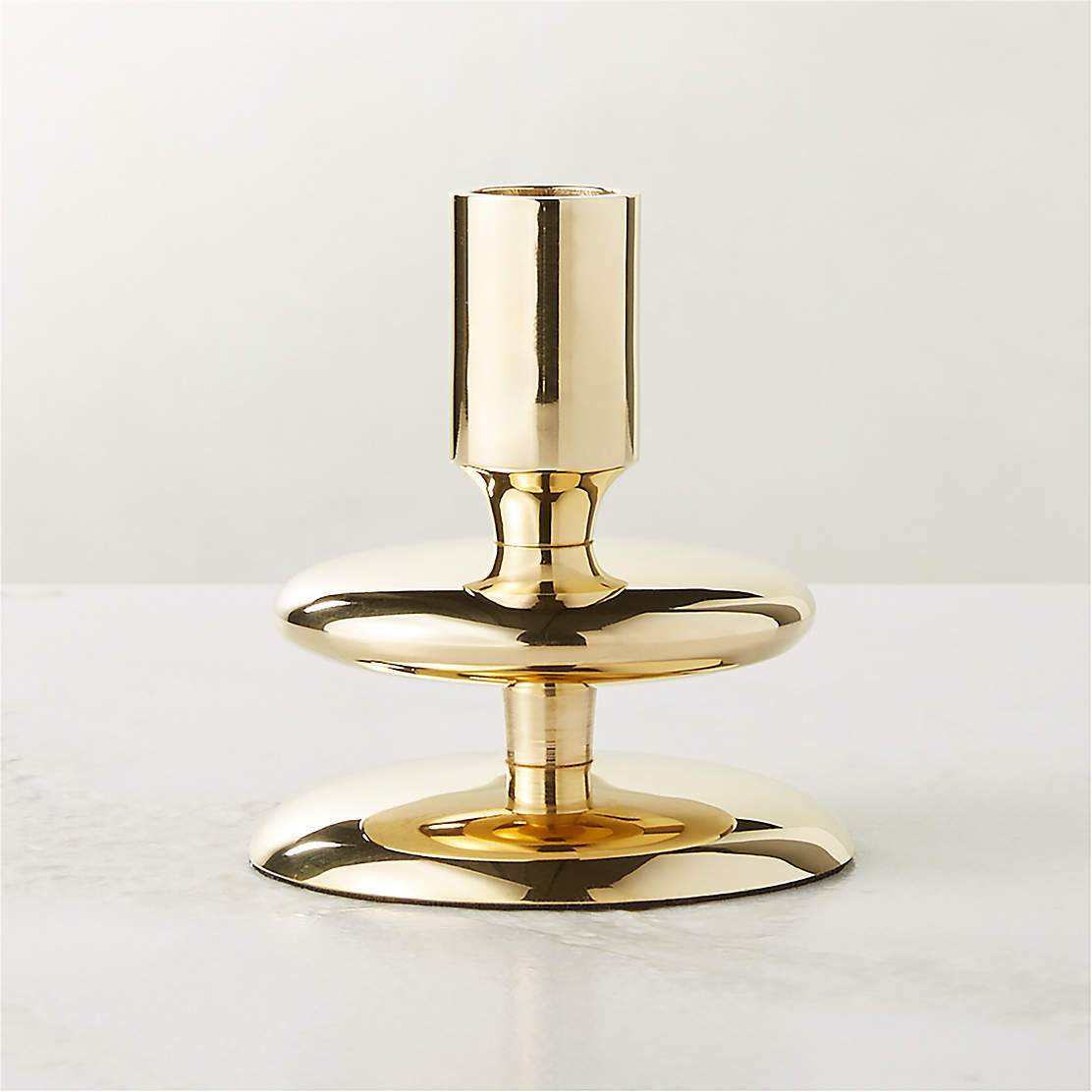 Vela Unlaquered Brass Modern Wall Sconce Taper Candle Holder + Reviews CB2 Canada