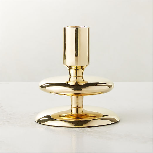 Modern Gold Candlestick Holders CB2 Canada