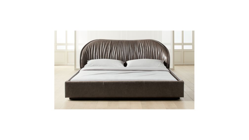 Laval Leather King Bed | CB2 Canada