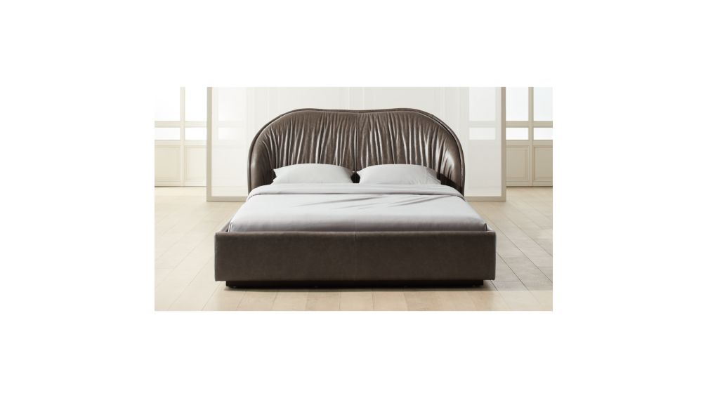 Laval Leather Bed | CB2 Canada